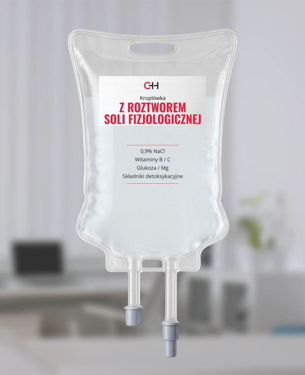 Zdjęcie kroplówki z soli fizjologicznej